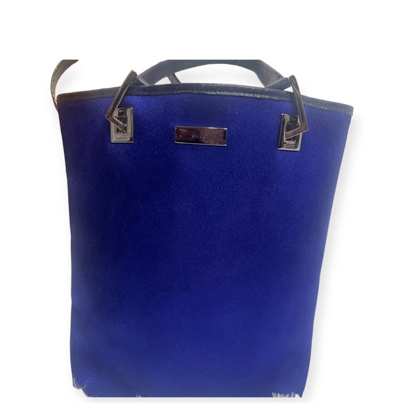 Authentic Rare GUCCI Vintage Tote Bag Nylon and Leather -Preloved - Picture 1 of 15